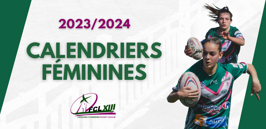 Calendriers Féminines FC LÉZIGNAN XIII Site Officiel